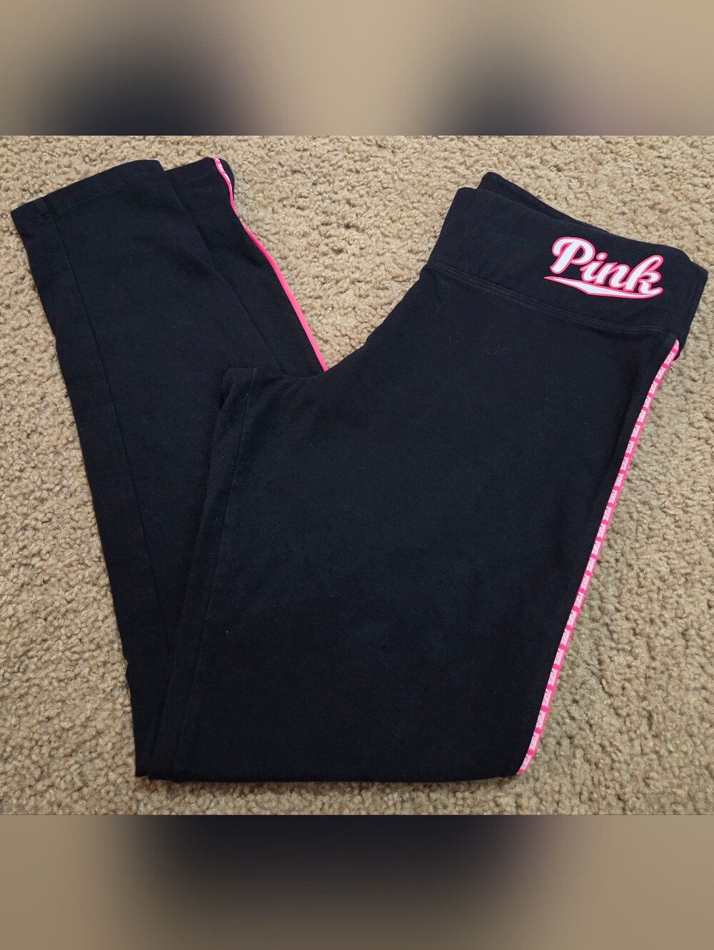 PINK Victoria's Secret Large Spellout Activewear Leggings Tights